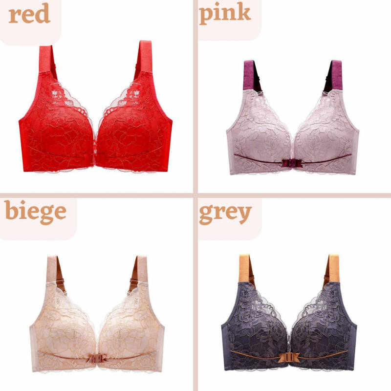 Front Buckle Wire-free push up Adjustable  Bra(1SET/2PCS)