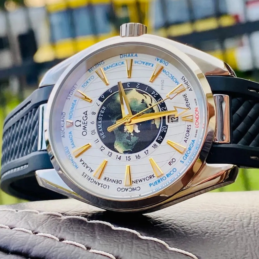 Limited Aqua Terra white dial black strap  