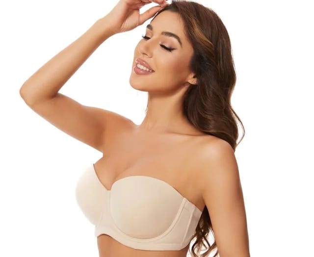 Full Support Non-Slip Convertible Bandeau Bra
