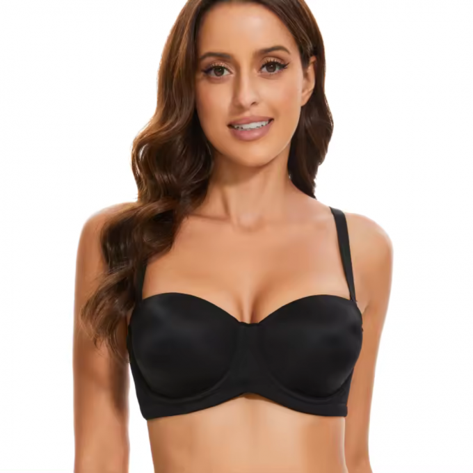 Full Support Non-Slip Convertible Bandeau Bra