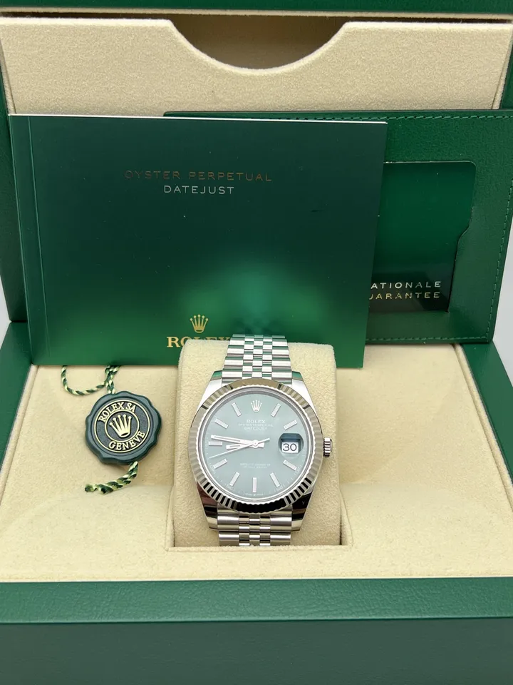 ROLEX DAY DATE SILVER GREEN swiss replica 