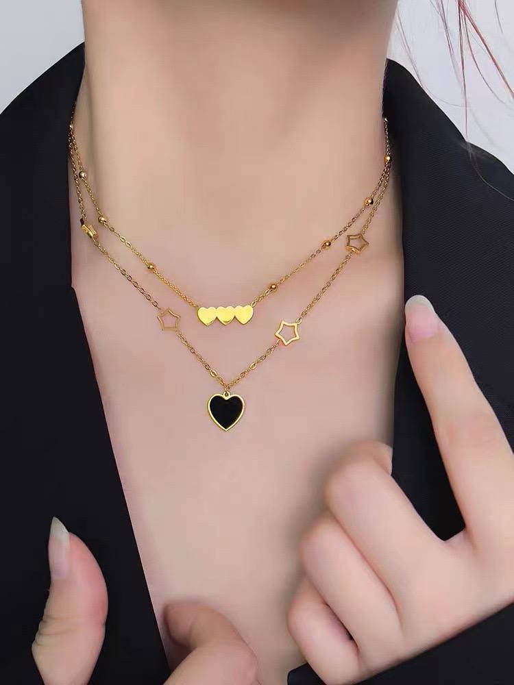 Hearts 2 Rope Necklace