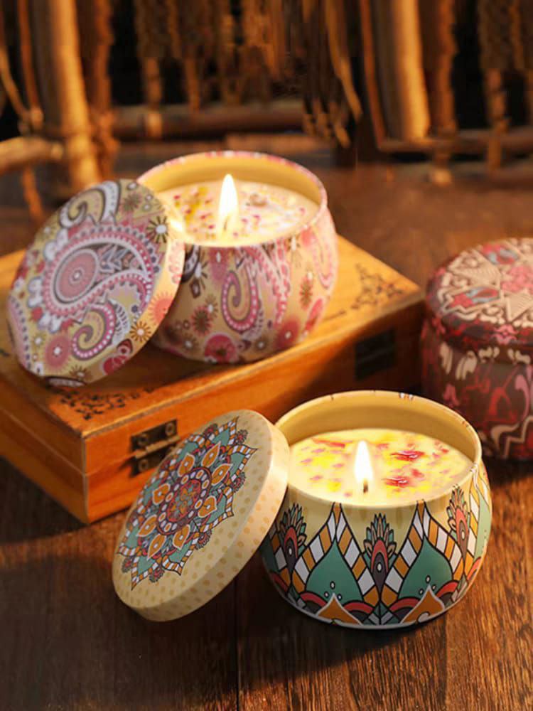 شمع منديلا ورد معطر