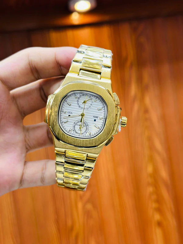 Patek Philippe gold باتيك فيليب ذهبية مينا ابيض