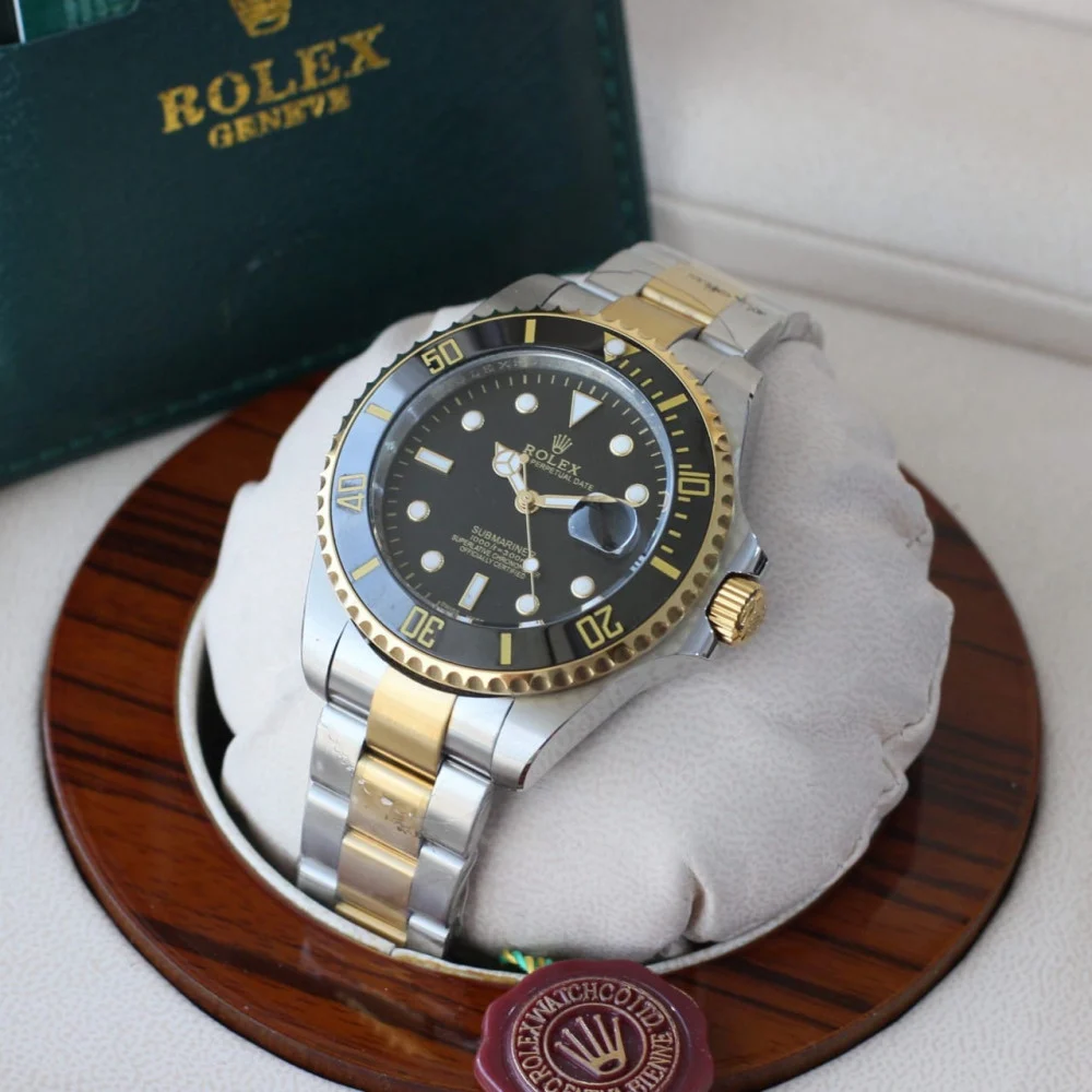 ساعة gold black Rolex Submariner درجة اولي
