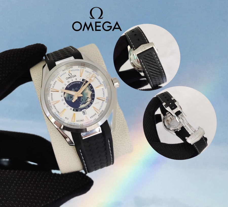 Limited Aqua Terra white dial black strap  