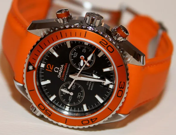 Omega Planet Ocean Chronograph Mens Watch Orange  