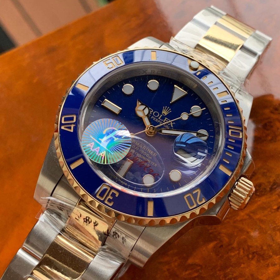 ساعة  Rolex Submariner Blue Gold  ماستر درجة اولي