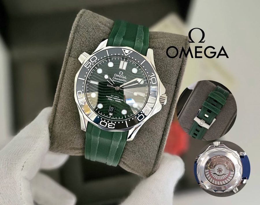 Michael Phelps Seamaster Diver 300M 42 mm, steel on rubber strap Hi copy