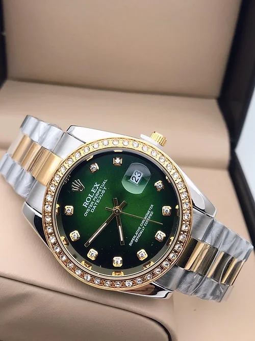 ساعة Rolex ديت جاست مينا اخضر 31mm