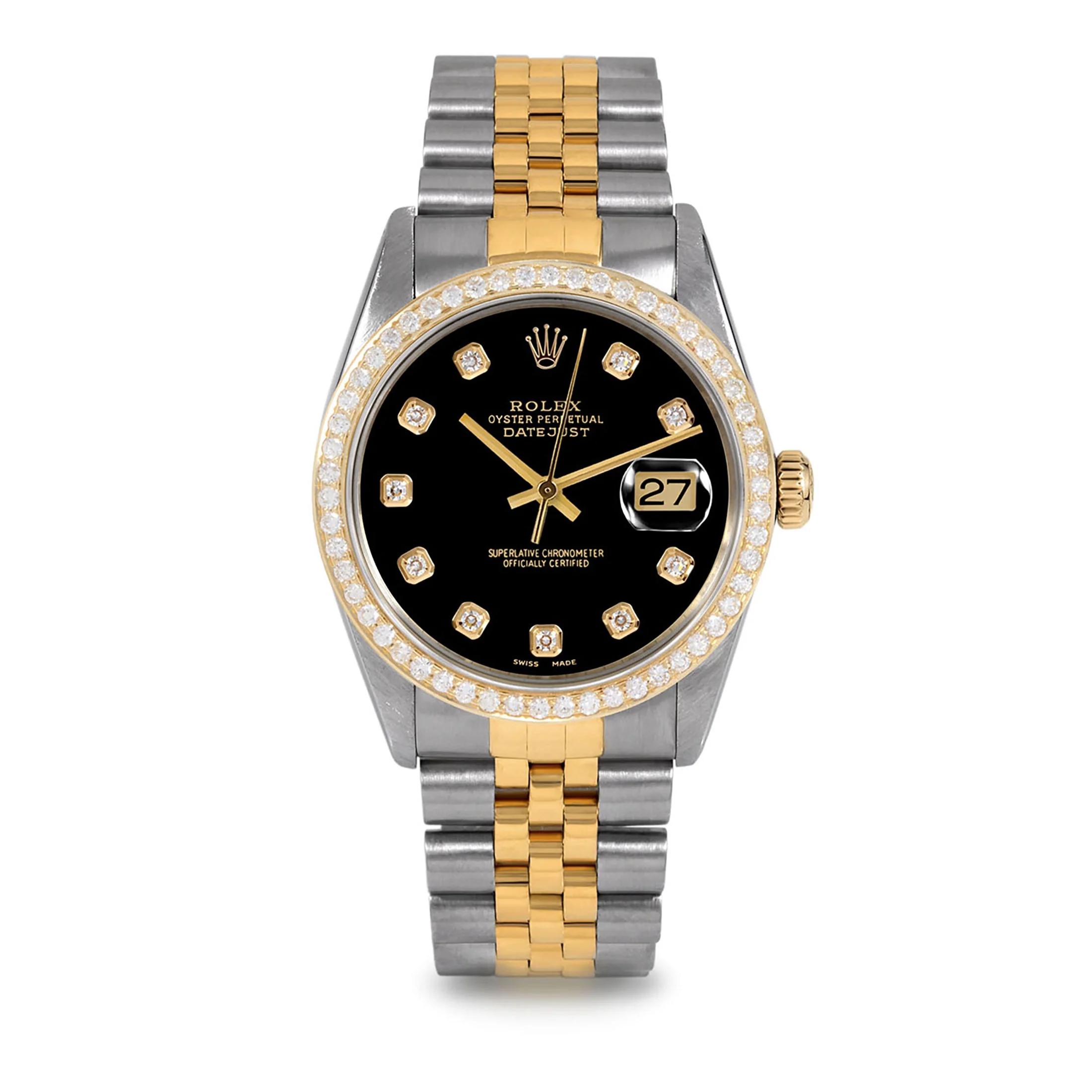 ساعة Rolex ديت جاست مينا اسود 31mm