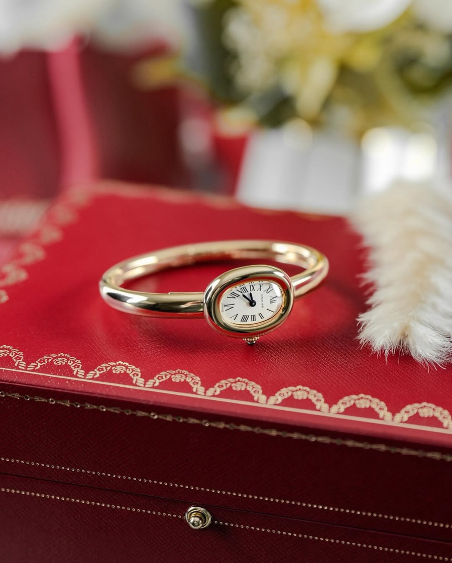 Cartier Baignoire Rose Gold White Roman Dial 16mm