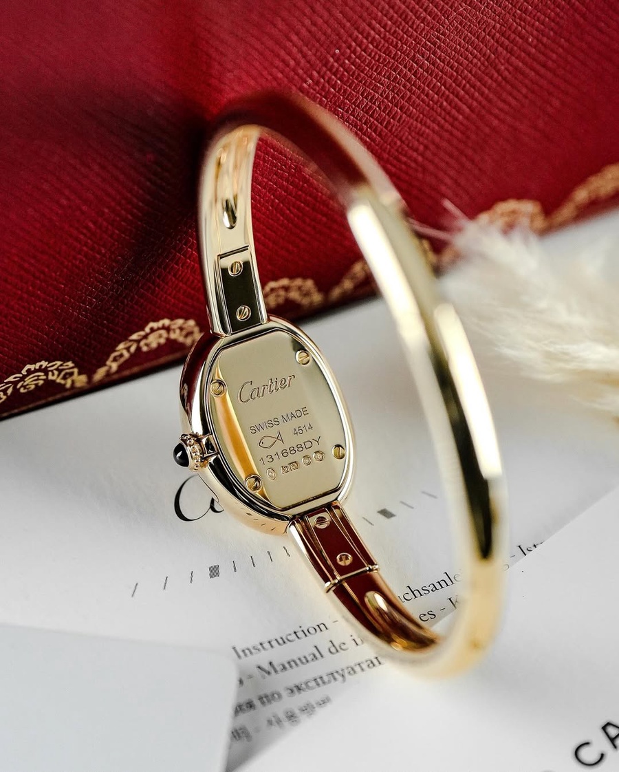 Cartier Baignoire Rose Gold White Roman Dial 16mm