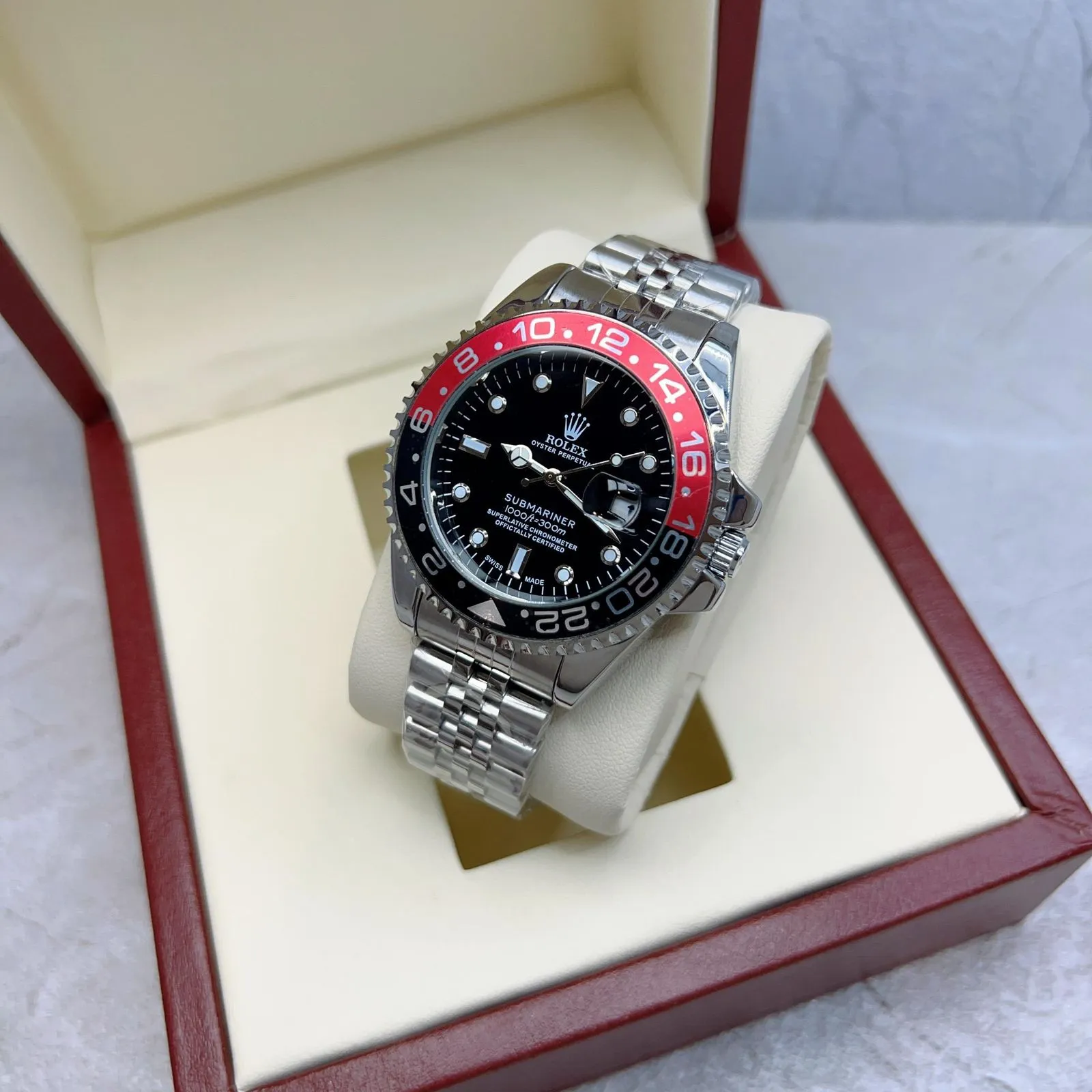 ساعة  Rolex GMT II Red Black  ماستر درجة اولي