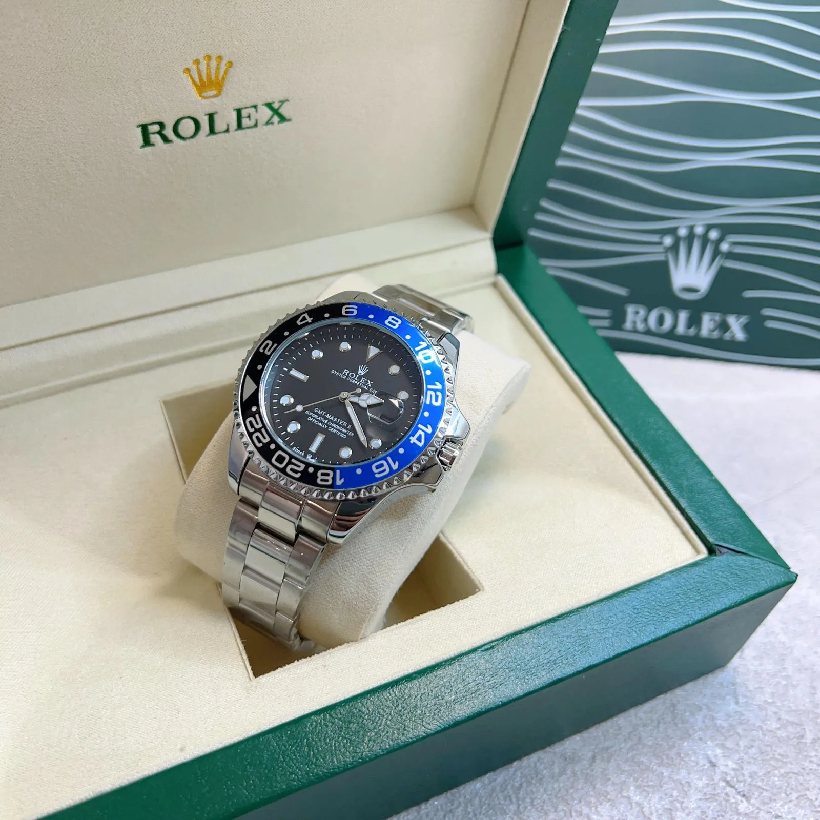 ساعة  Rolex  GMT Batman  ماستر درجة اولي