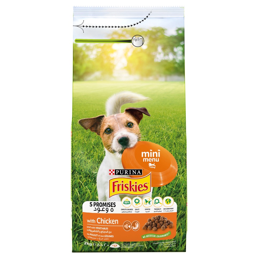 Purina FRISKIES MINI (>2kg) Dog Food with Chicken and Vegetables 2kg