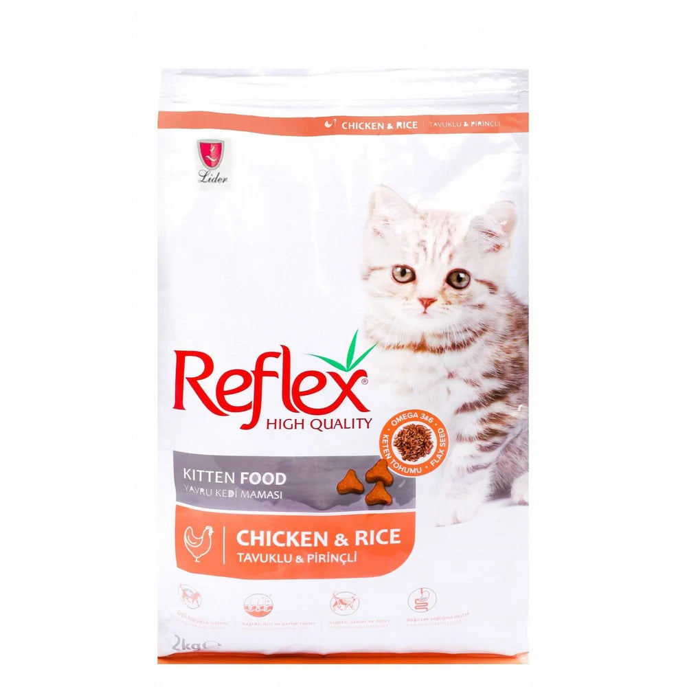 Reflex Dry Food with Chicken, Flaxseed, & Rice for Kittens 2kg