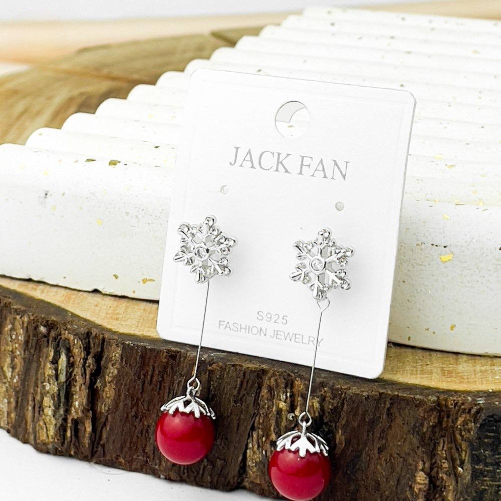 Cherry Drop Earrings – Silver 925 with Red Enamel