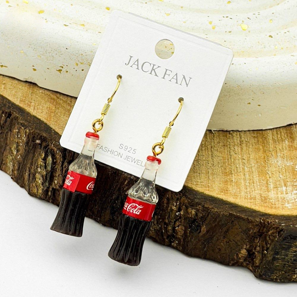 Mini Cola Bottle Drop Earrings – Gold & Silver 925