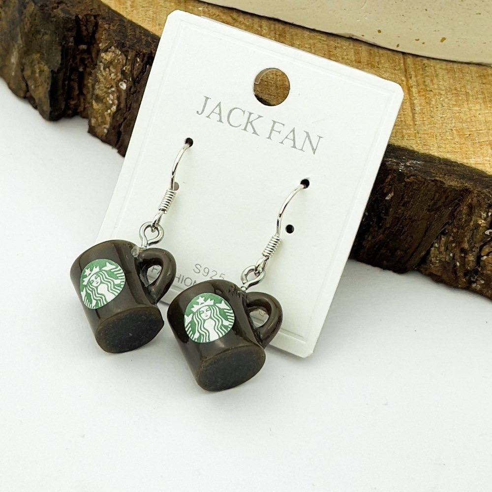 Starbucks Coffee Mug Drop Earrings – Silver 925