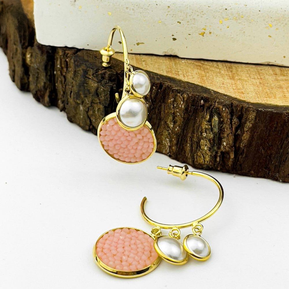 Blossom Trio Circle Earrings – Silver 925 with Platinum Finish