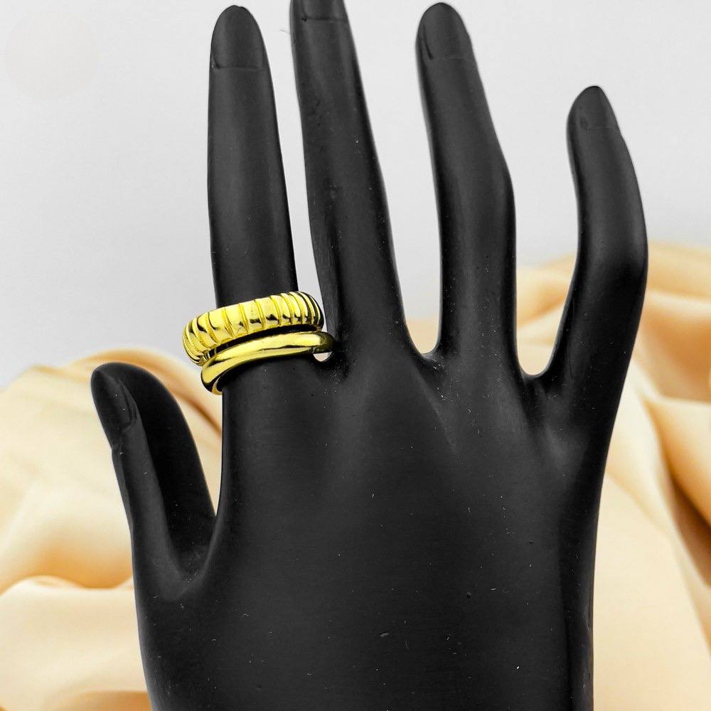 Double Band Gold Ring – Stainless Steel