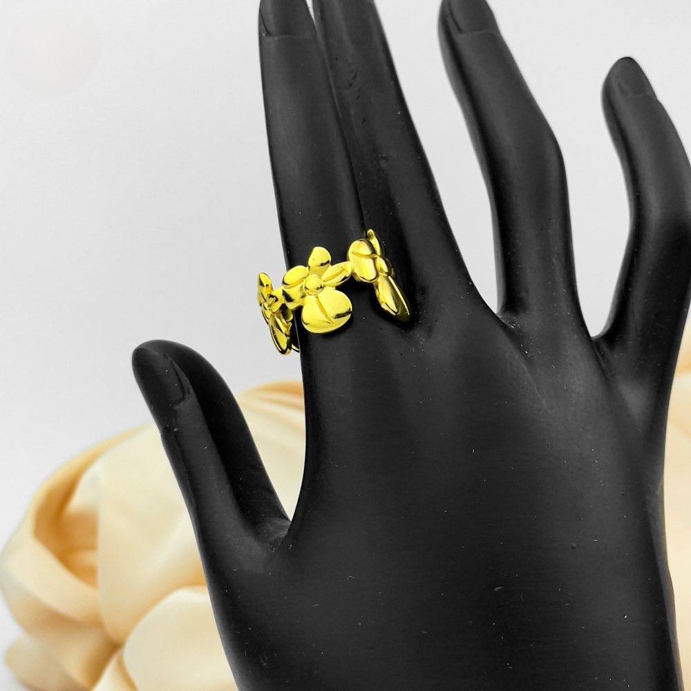 Floral Gold Ring – Stainless Steel
