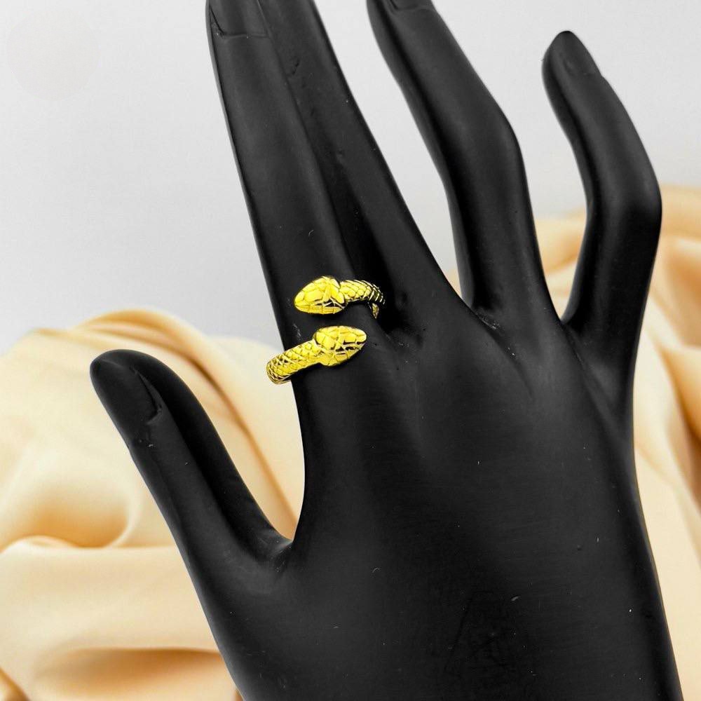 Double Snake Gold Ring – Stainless Steel