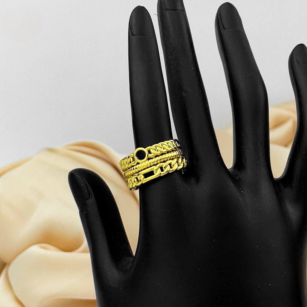 Gold Triple Band Ring