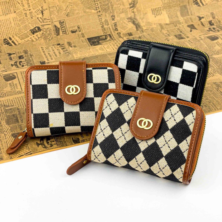 Canvas Checkered Wallet