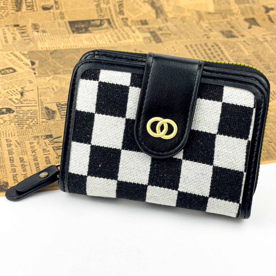 Canvas Checkered Wallet