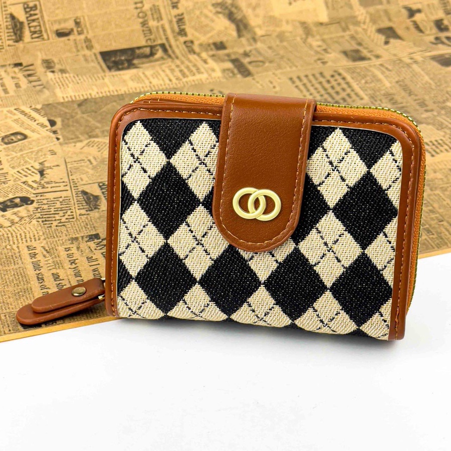 Canvas Checkered Wallet