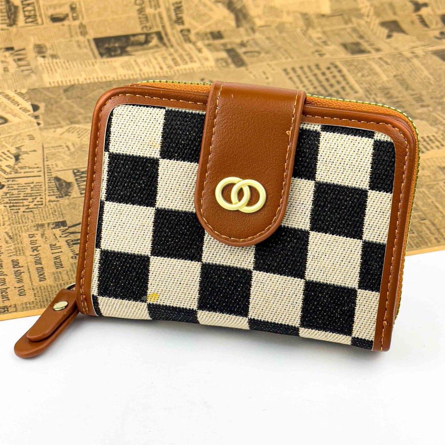 Canvas Checkered Wallet