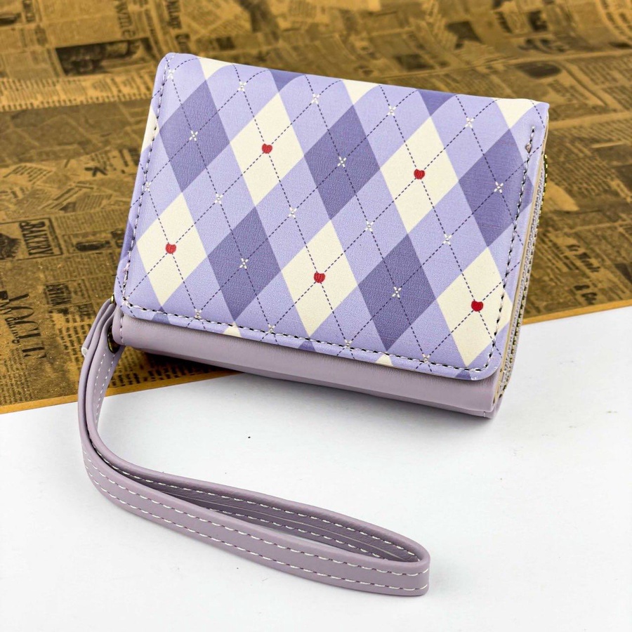 Checkered Pattern Wallet – Multi Colors
