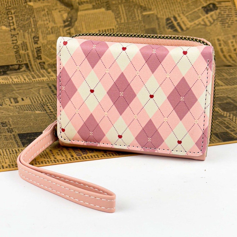 Checkered Pattern Wallet – Multi Colors