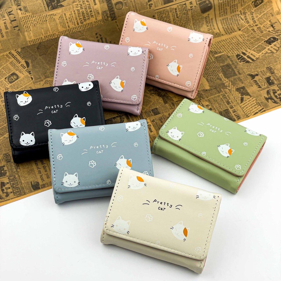 Pretty Cat Wallet – Multi Colors | Premium Faux Leather