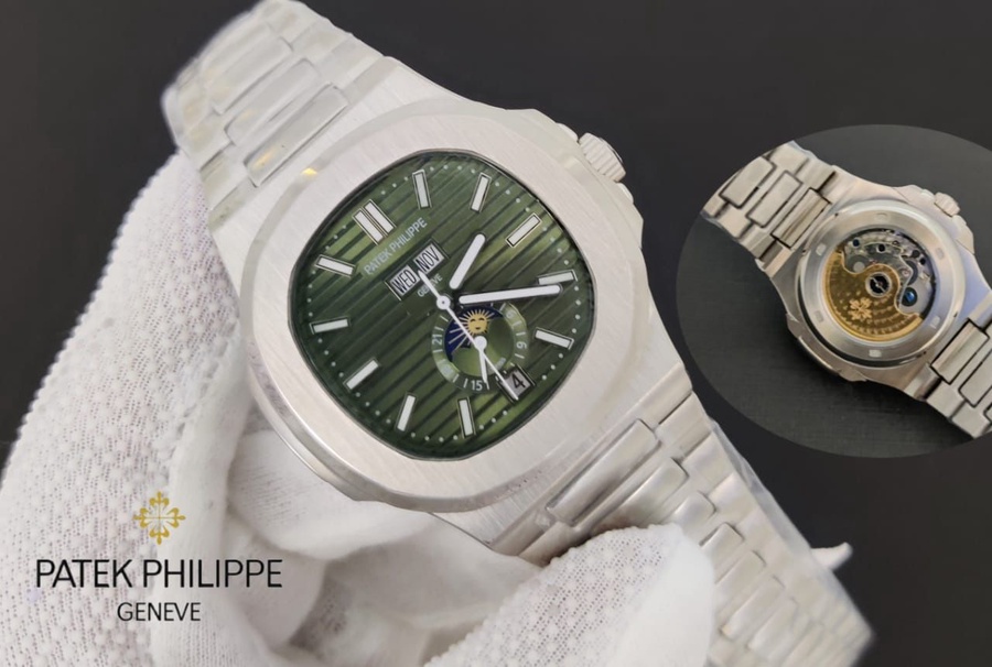 Patek Philippe Nautilus ساعة باتيك فيليب نوتيلوس الأوتوماتيكية للرجال