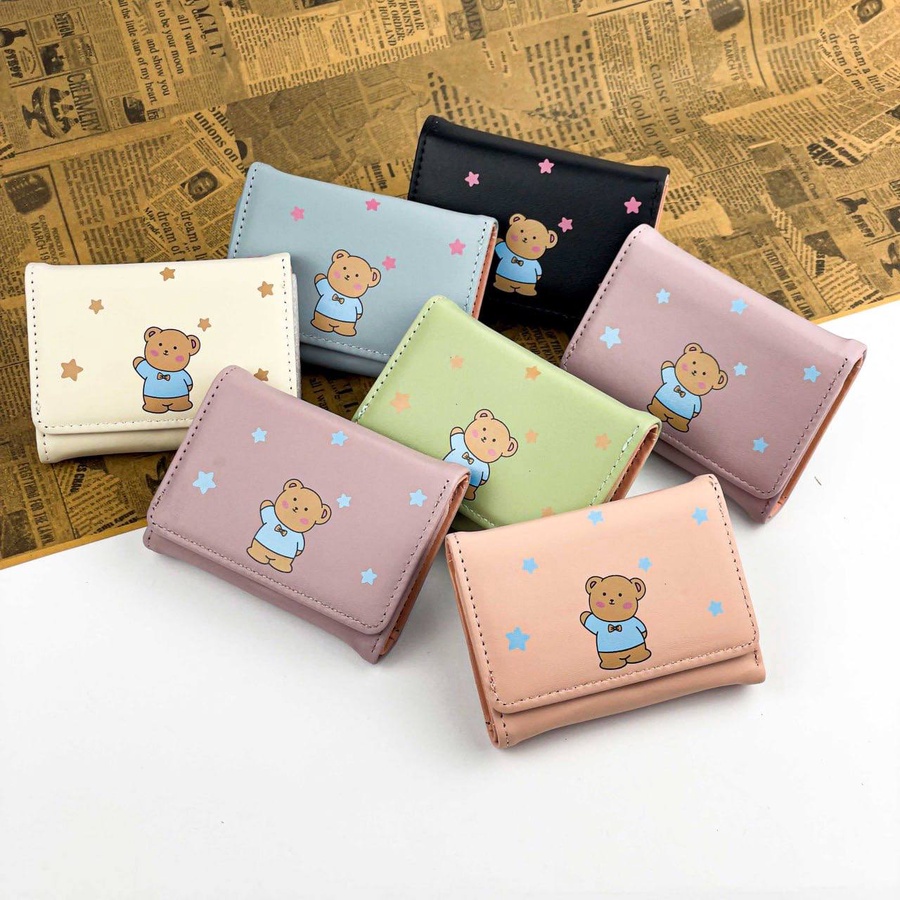 Teddy Star Wallet – Multi Colors | Premium Faux Leather