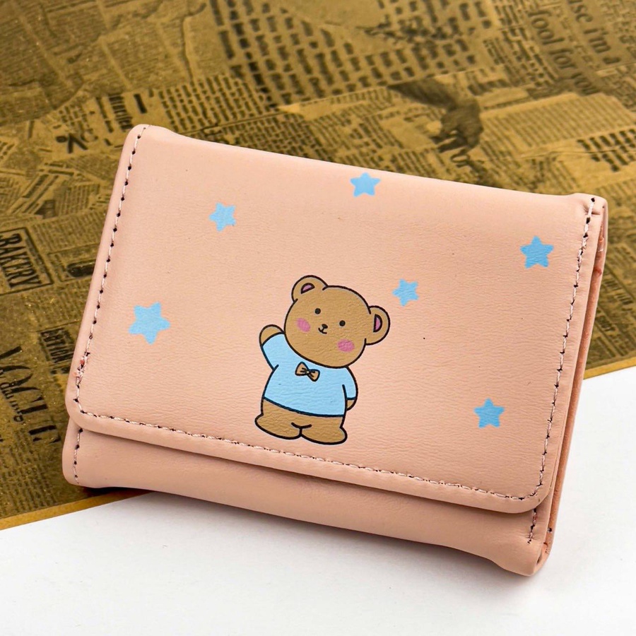 Teddy Star Wallet – Multi Colors | Premium Faux Leather