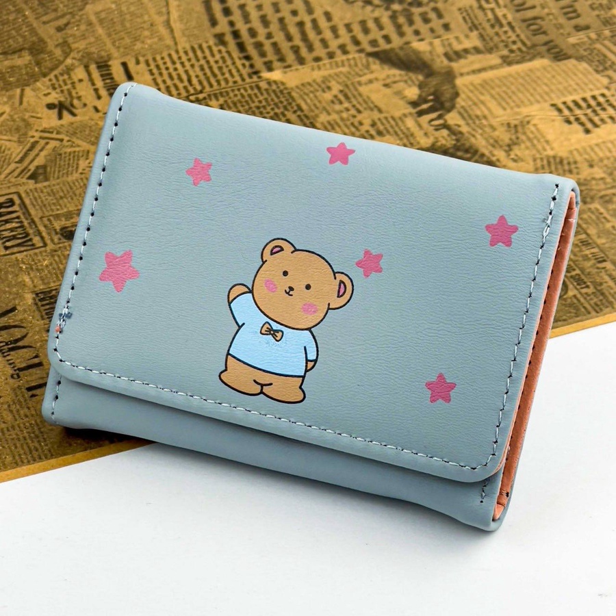 Teddy Star Wallet – Multi Colors | Premium Faux Leather