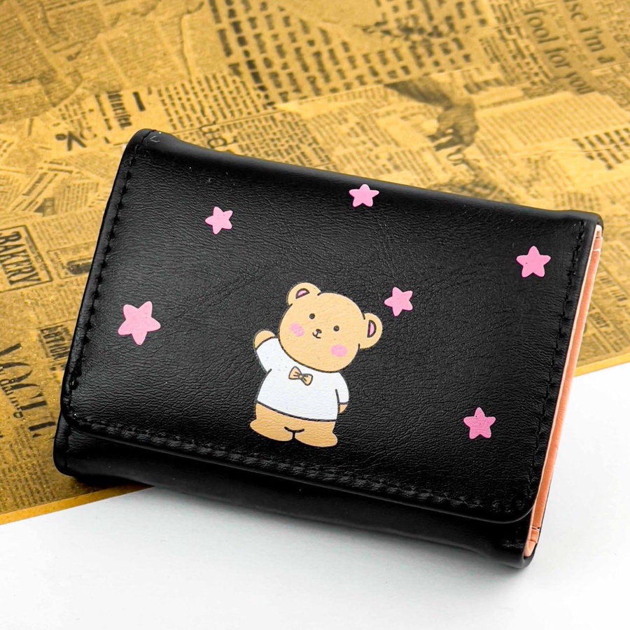 Teddy Star Wallet – Multi Colors | Premium Faux Leather