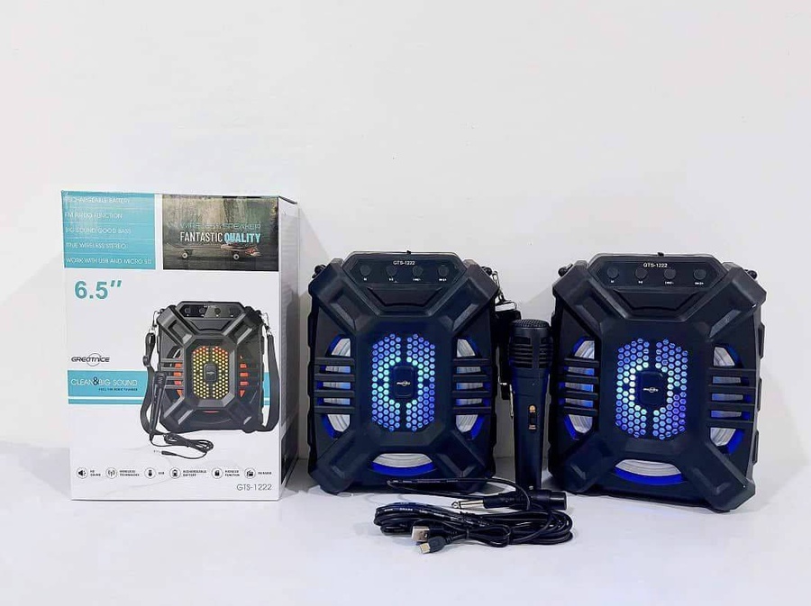سماعة كاريوكي بلوتوث مع مايك سلكي Wireless Speaker Outdoor Karaoke GTS-1222 product thumbnail 2