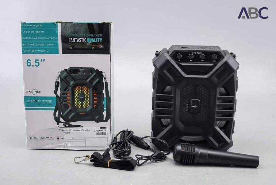 سماعة كاريوكي بلوتوث مع مايك سلكي Wireless Speaker Outdoor Karaoke GTS-1222 product thumbnail 3