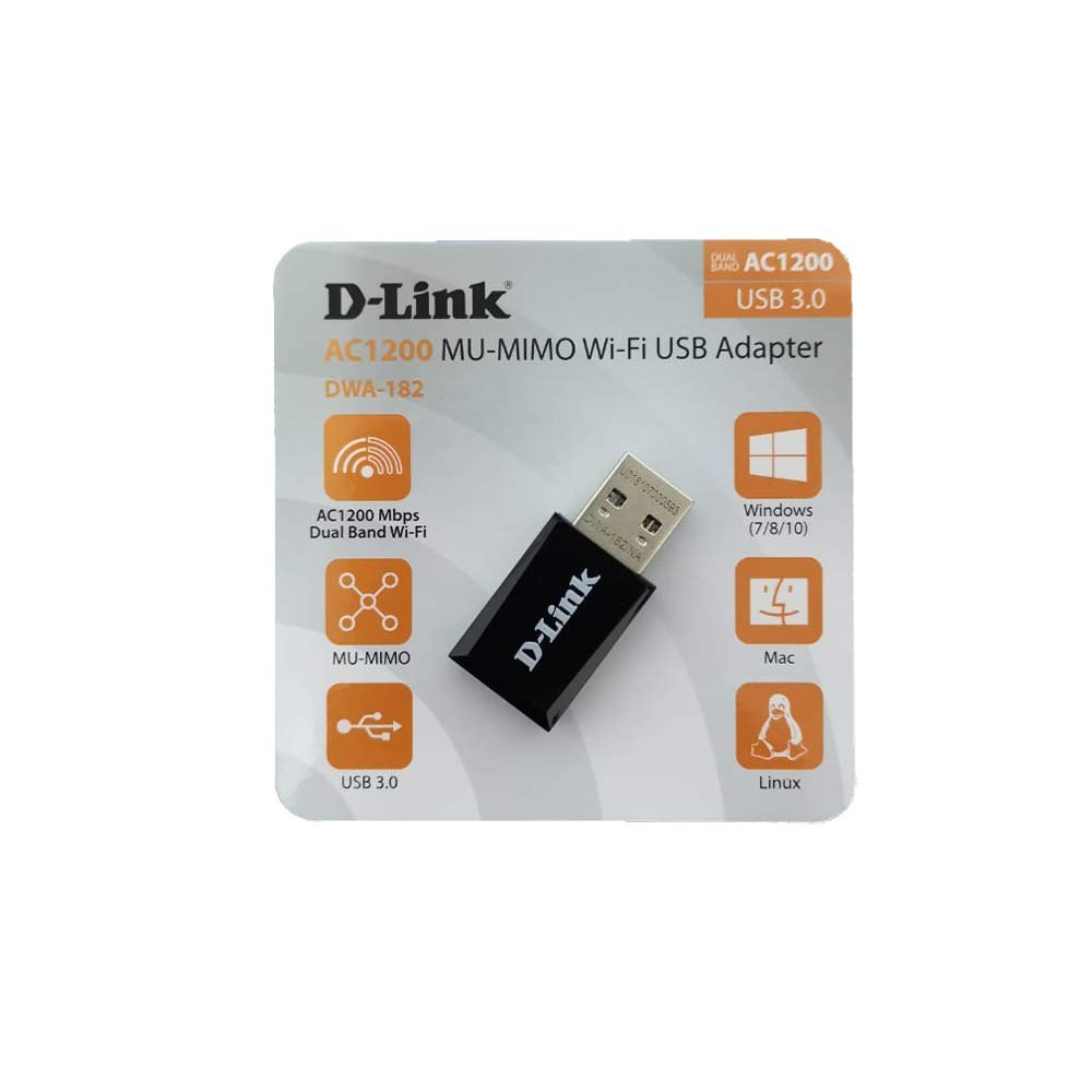 D-LINK AC1300 MU-MIMO WI-FI USB ADAPTER ─ DWA-182