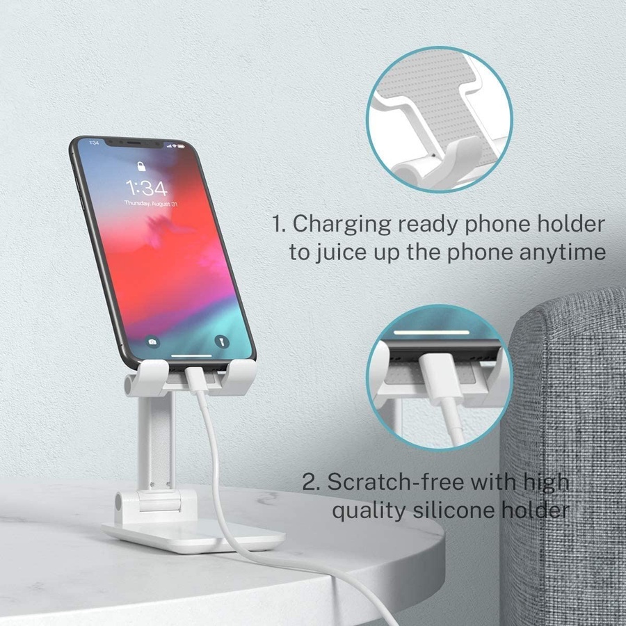 حامل هاتف مكتبي قابل للطي FOLDING DESKTOP PHONE STAND product thumbnail 6