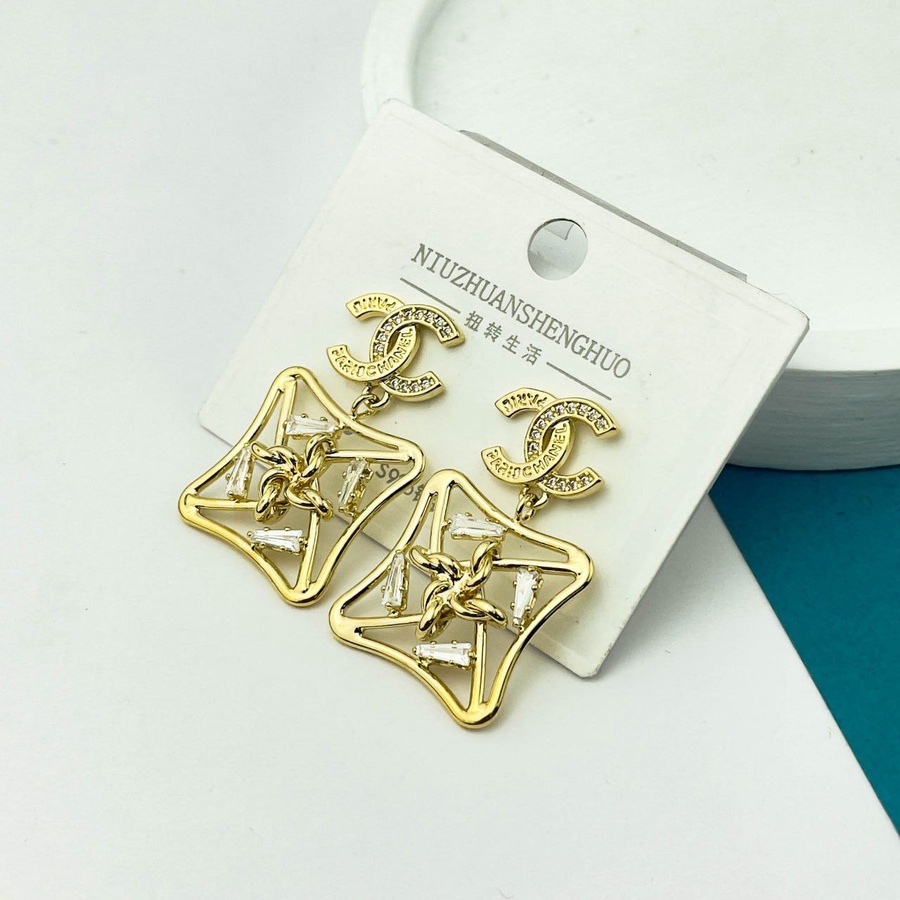 Chic Chanel Inspired Double C Earrings