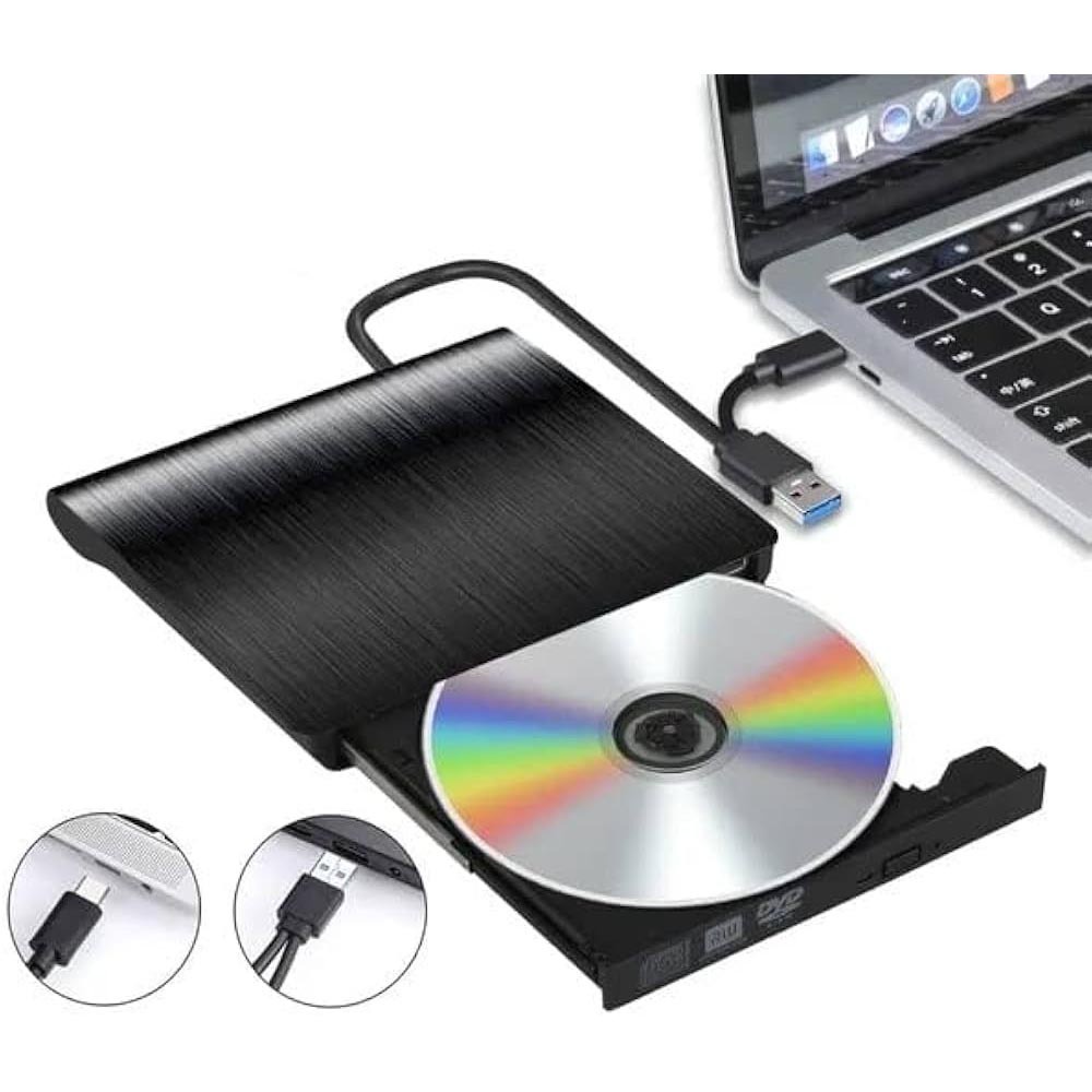 قارئ DVD خارجي HAING Portable External DVD Drive USB 3.0 Type-C product thumbnail 2