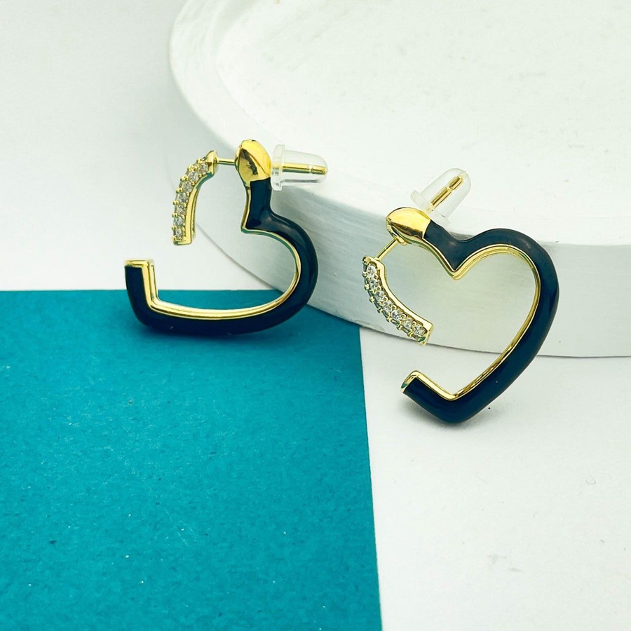 Golden Open Heart Earrings – Zircon Edge
