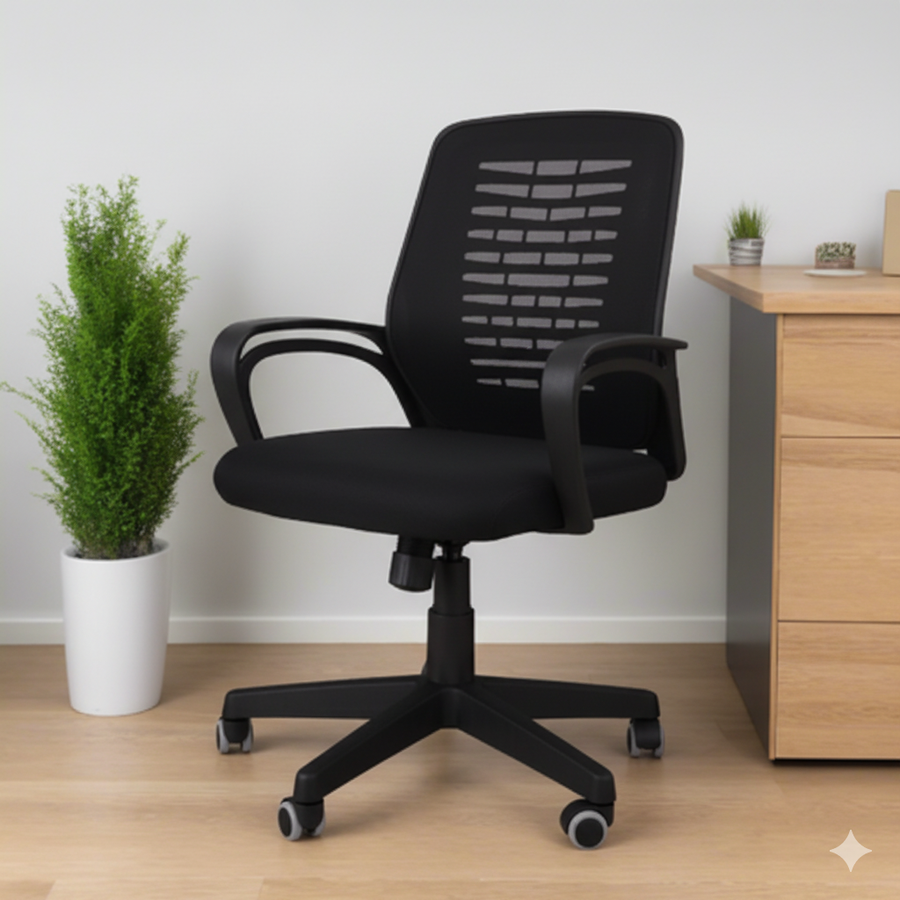 يضفي لمسة من الرقي على مكتبك؟ هذا الكرسي هو الخيار الأمثل لك. مصمم خصيصاً لتوفير أقصى درجات الدعم خلال ساعات العمل الطويلة، مما يجعله مثالياً للمديرين، الموظفين، أو أي شخص يقضي وقتاً طويلاً أمام المكتب.