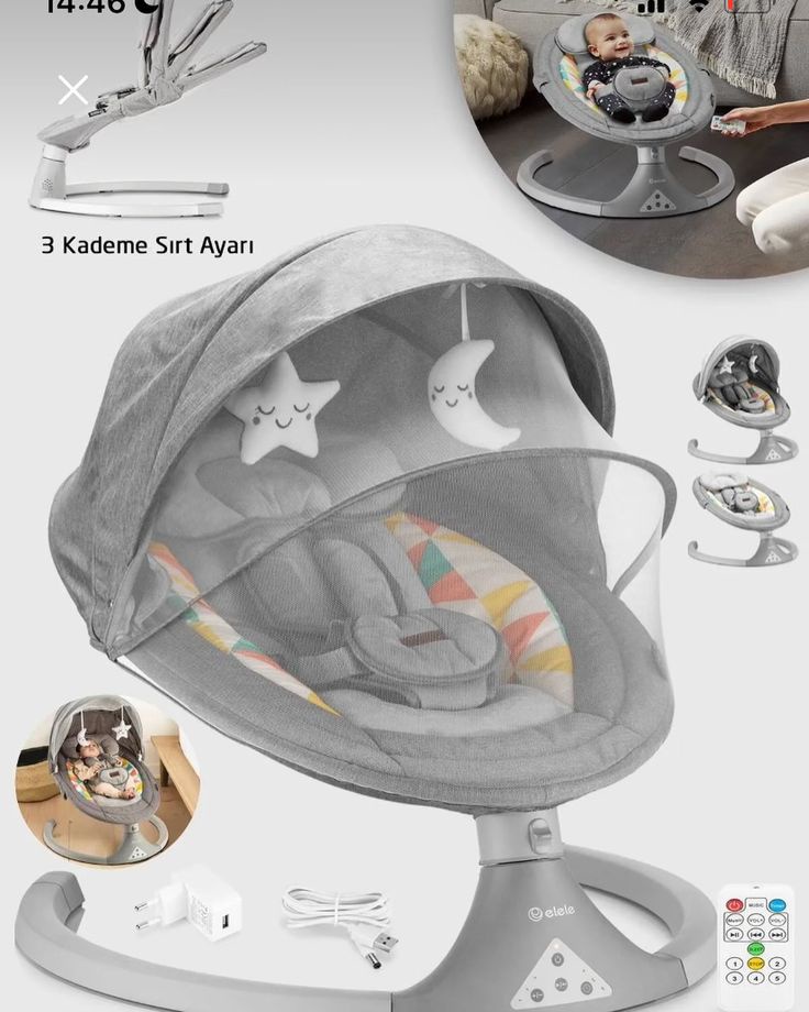 راحة – أمان – موسيقى – تأرجح ذكي – تصميم عالمي من Mastela ✨